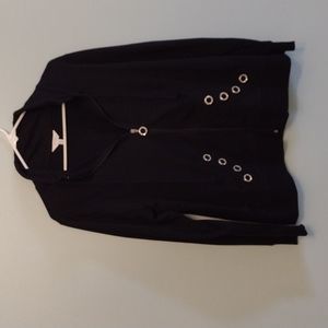 Black full zip bedazzled hooded sweatshirt!  Brand new.  I do not have tags .